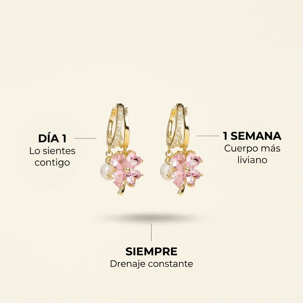Par Aretes Copper Stone | Germanio + Granate – Circulación y Bienestar Natural