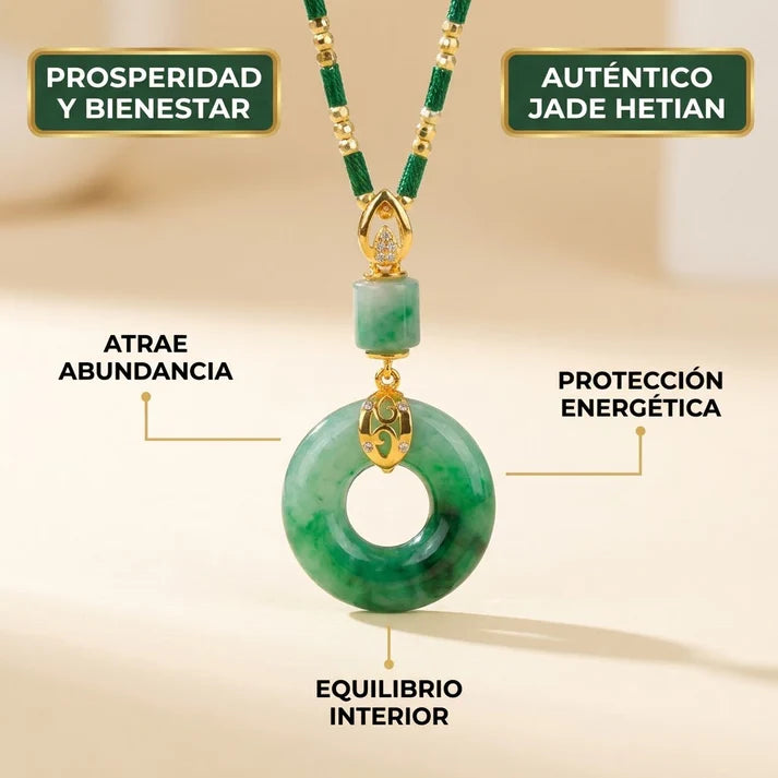 Collar de Jade de Feng Shui - Piedra de la Abundancia