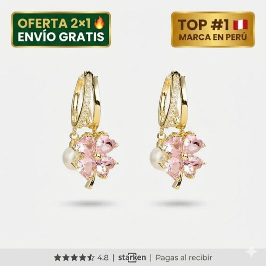 Par Aretes Copper Stone | Germanio + Granate – Circulación y Bienestar Natural