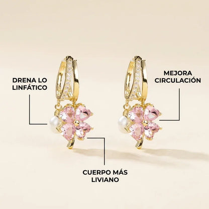 Par Aretes Copper Stone | Germanio + Granate – Circulación y Bienestar Natural