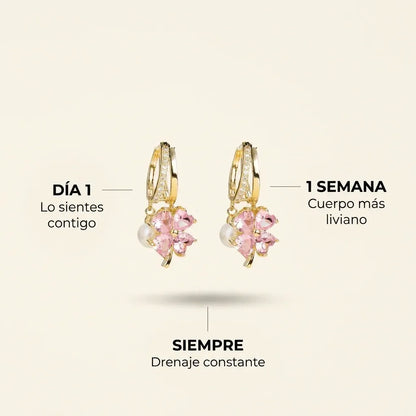 Par Aretes Copper Stone | Germanio + Granate – Circulación y Bienestar Natural